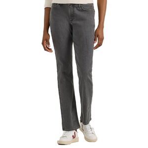 Lee Legendary Style Straight Leg Jeans Womens 16 Gray Stretch NEW